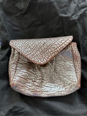 Textured Metallic Silver Crossbody Bag